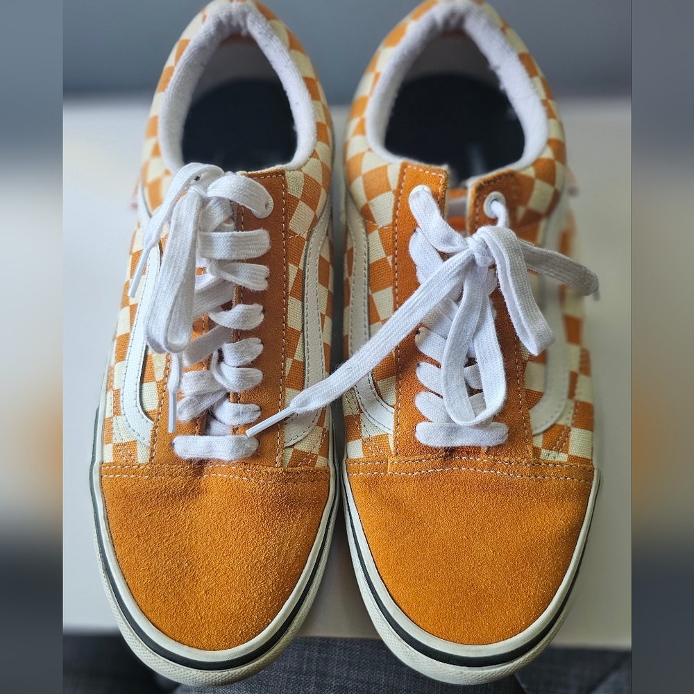 Vans yellow and White Skate Shoes